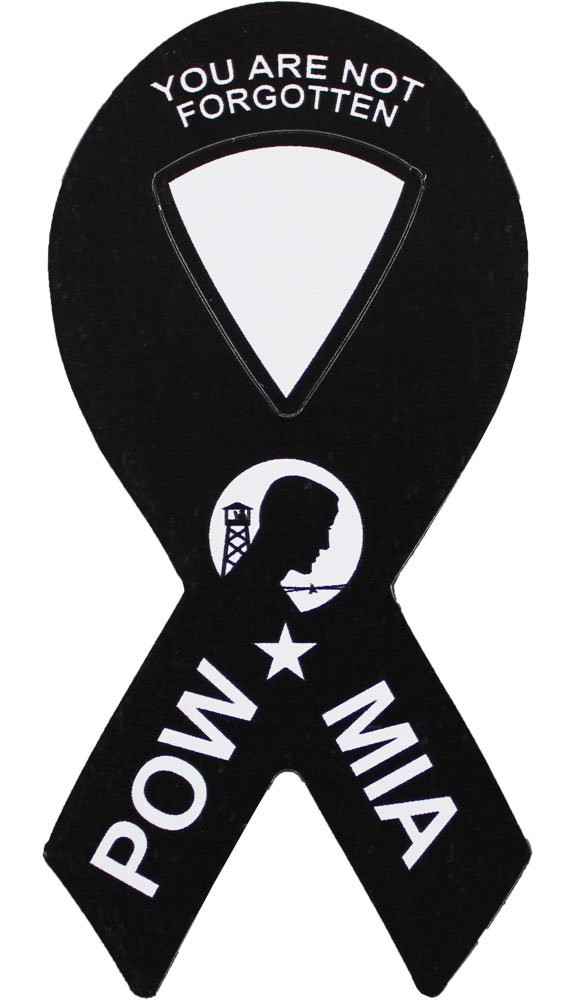 POW-MIA - 2" x 4" Ribbon Magnet