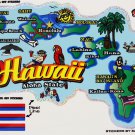 Hawaii State Map Die Cut Sticker
