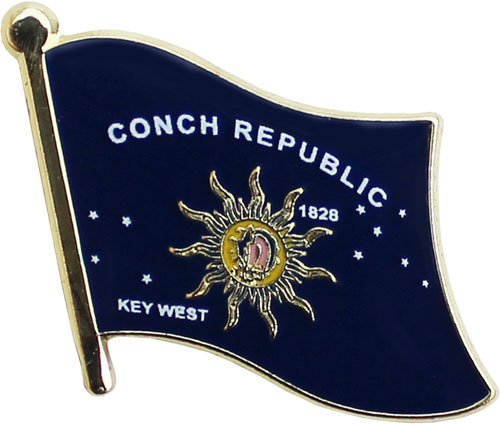 Conch Republic Flag Lapel Pin