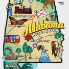 Alabama State Map Die Cut Sticker