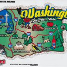 Washington State Map Die Cut Sticker