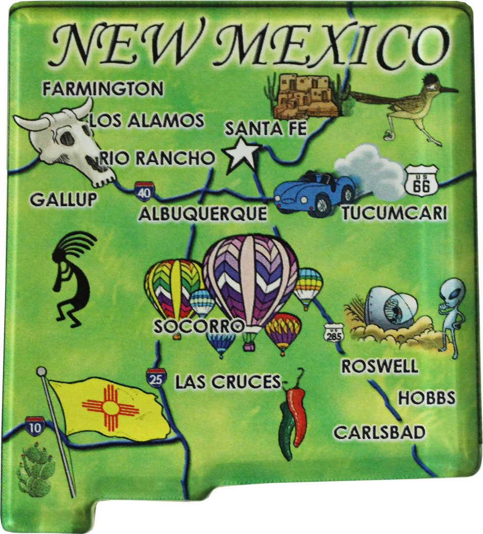 New Mexico Acrylic State Map Magnet