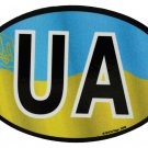 Ukraine (Trident) Wavy Oval Decal