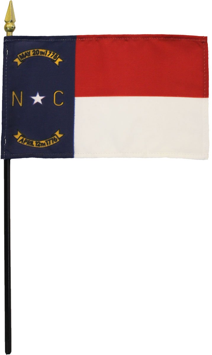 North Carolina - 4"X6" Stick Flag