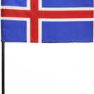 Iceland - 4"X6" Stick Flag