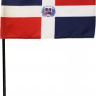 Dominican Republic - 4"X6"  Stick Flag