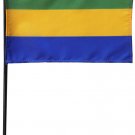 Gabon - 4"X6" Stick Flag