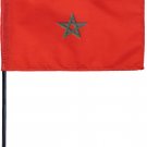 Morocco - 4"X6" Stick Flag