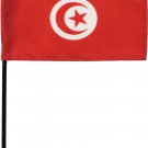 Tunisia - 4"X6" Stick Flag