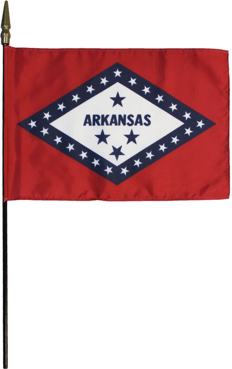 Arkansas - 8"X12" Stick Flag