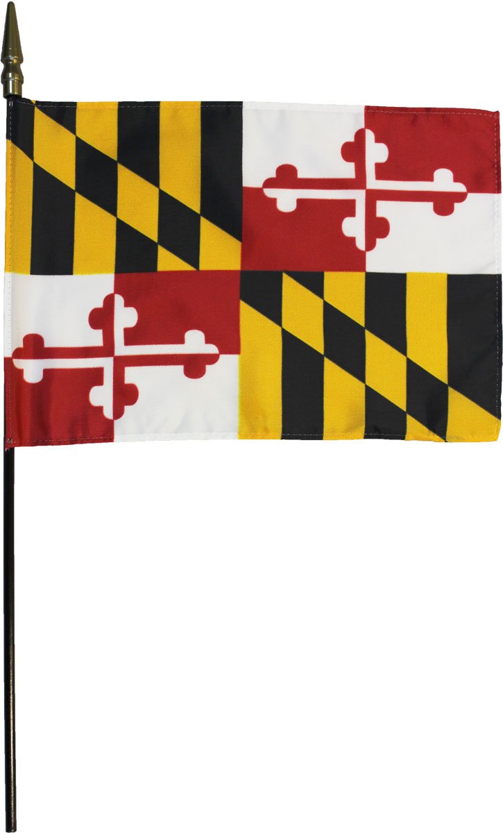 Maryland - 8"X12" Stick Flag