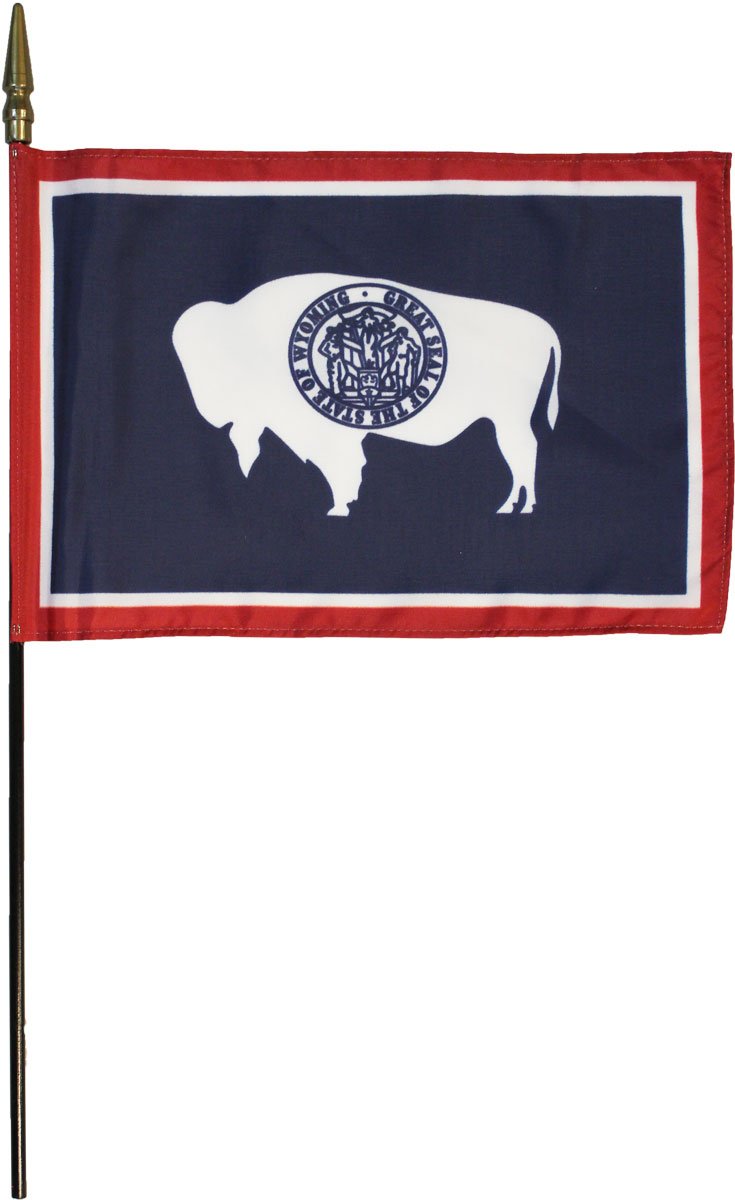 Wyoming - 8"X12" Stick Flag