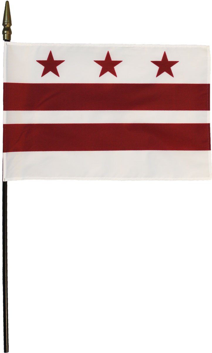 Washington, DC (District of Columbia) - 8"X12" Stick Flag