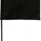 Black - Solid Color 4"X6" Stick Flag