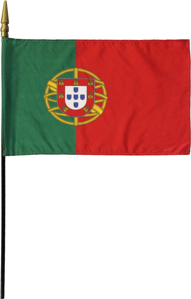 Portugal - 8"X12" Stick Flag