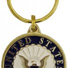 Navy Metal Keyring