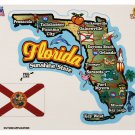Florida State Map Die Cut Sticker