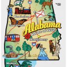 Alabama State Map Die Cut Sticker