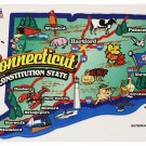 Connecticut State Map Die Cut Sticker