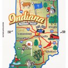 Indiana State Map Die Cut Sticker