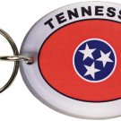 Tennessee Flag Oval Acrylic Keyring