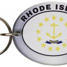 Rhode Island Flag Oval Acrylic Keyring