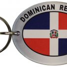 Dominican Republic Flag Oval Acrylic Keyring