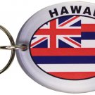 Hawaii Flag Oval Acrylic Keyring