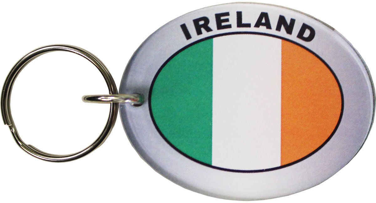 Ireland Flag Oval Acrylic Keyring