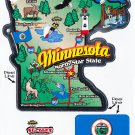 Minnesota State Map Die Cut Sticker