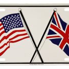 USA and United Kingdom Flag Friendship License Plate