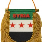 Syria Independence (2024) 3" x 4" Fringed Window Hanging Flag (Shield)