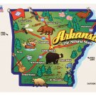 Arkansas State Map Die Cut Sticker
