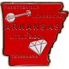 Arkansas State Map Lapel Pin