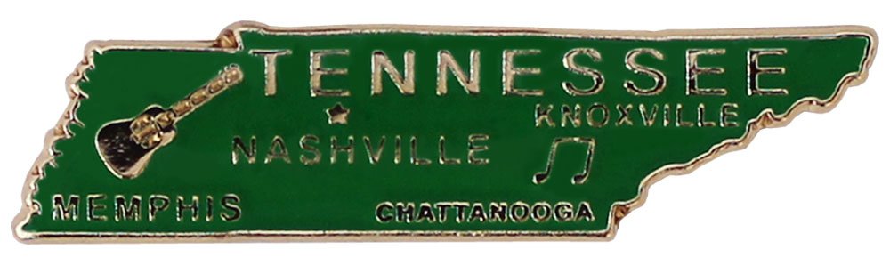 Tennessee State Map Lapel Pin