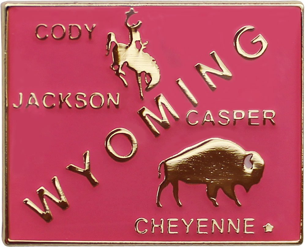 Wyoming State Map Lapel Pin