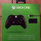GENUINE Microsoft XBOX ONE Wireless Controller with Play & Charge Kit -Black NEW