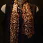 Leopard Print Scarf with Goldtone Jewelry