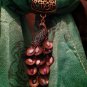 Teal Green Scarf with Goldtone Peacock Jewelry