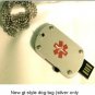 "DOG TAG" STYLE MEDICAL ALERT KEY2LIFE 4G USB MEDI-CHIP FOR YOUR SAFETY