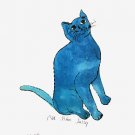 One Blue Pussy by Andy Warhol Poster Print 1954 Sam Cat