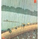 Great Bridge, Sudden Shower at Atake Poster 24x36 Utagawa Ando Hiroshige Vincent Van Gogh