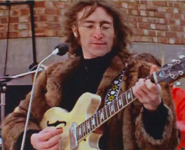 JOHN LENNON GUITAR STRAP ROOF TOP CONCERT THE BEATLES LET IT BE ...
