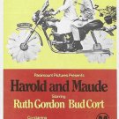 Harold and Maude Poster 20x40 inches RARE Harold & Maude Movie Poster Harold and Maude Poster 20x40 inches RARE Harold & Maude Movie Poster