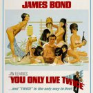YOU ONLY LIVE TWICE POSTER 27x40 JAMES BOND GIRLS AGENT 007 1967 SEAN CONNERY