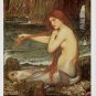 A Mermaid Poster 24x36 John William Waterhouse Combing Hair Art Print Mermaids