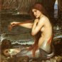 A Mermaid Poster 20x30 John William Waterhouse Combing Hair Art Print Mermaids