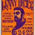 LENNY BRUCE POSTER 11X17 INCHES THE LAST CONCERT FILLMORE OUT OF PRINT MINT OOP