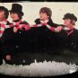 The Beatles HELP ! Snowglobe John Paul George Ringo Candy Cane Scarf Snow Globe