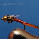 1 Dozen Bead Head Red Wire Copper John Nymph #14